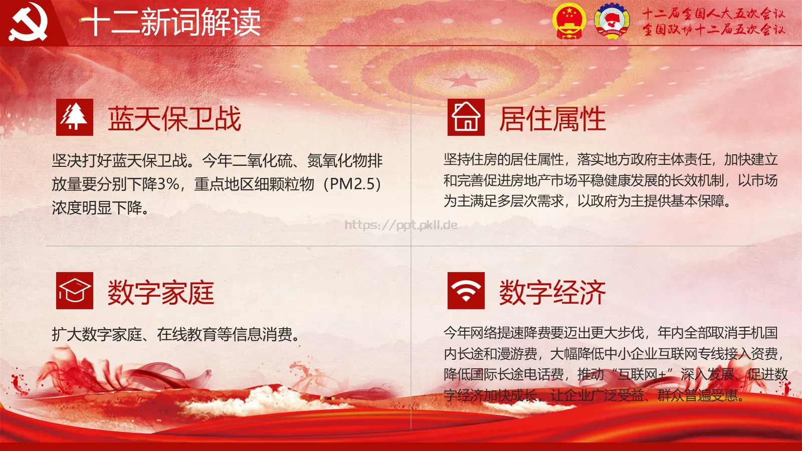 2018两会解读第一季PPT模板 第 19 页预览图