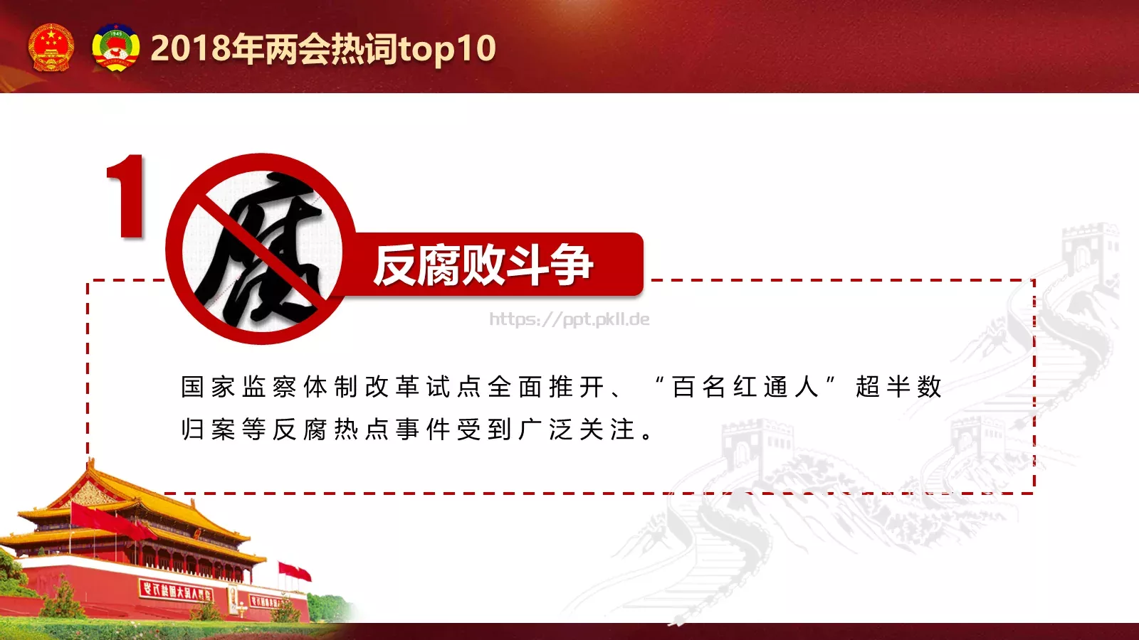 聚焦两会解读PPT模板 第 15 页预览图