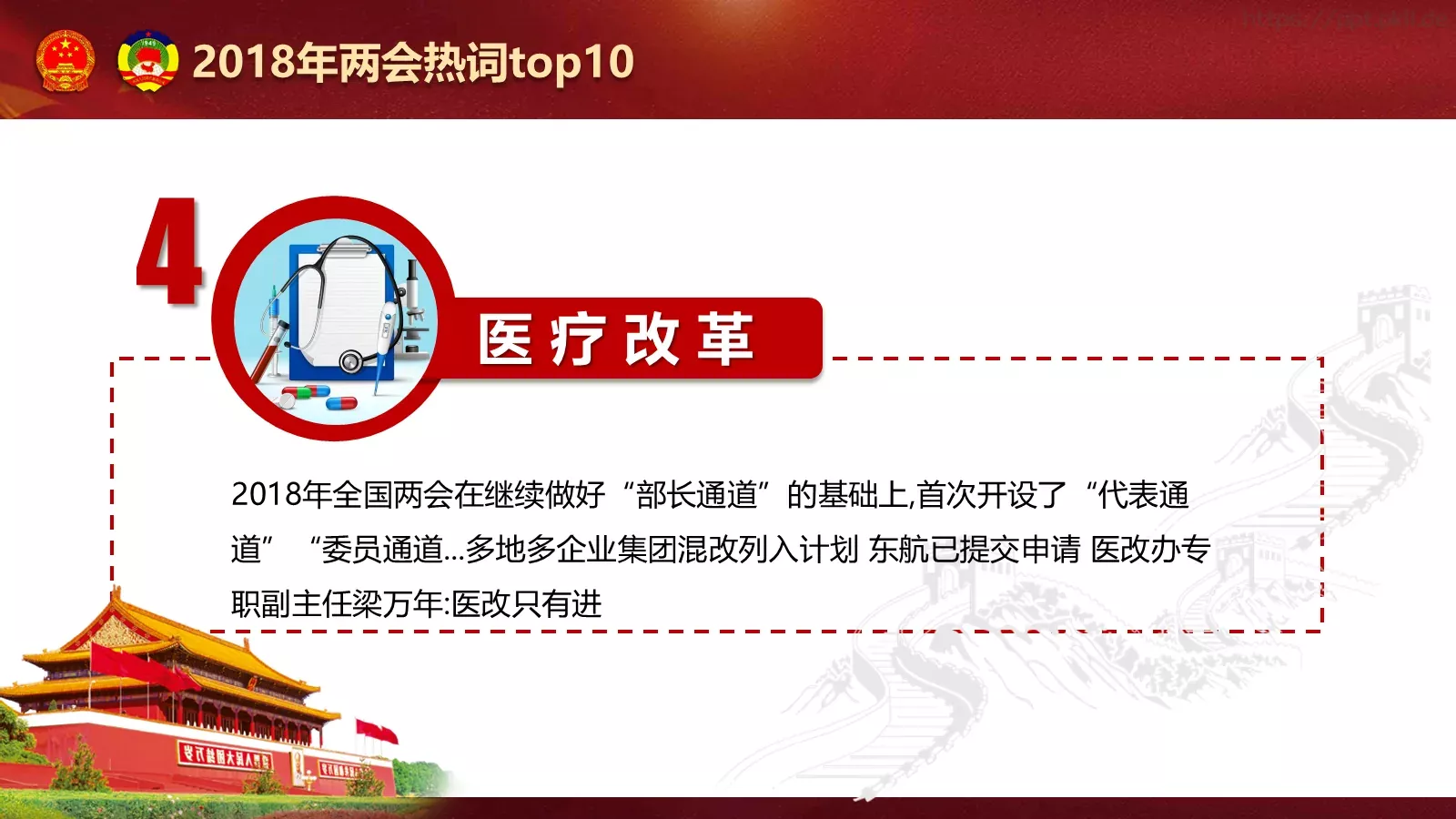 聚焦两会解读PPT模板 第 18 页预览图