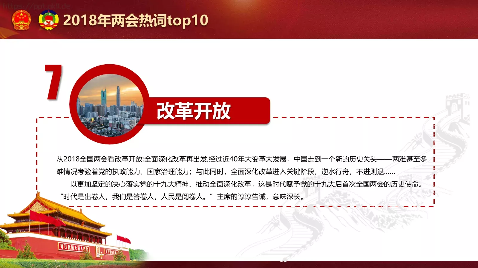 聚焦两会解读PPT模板 第 21 页预览图