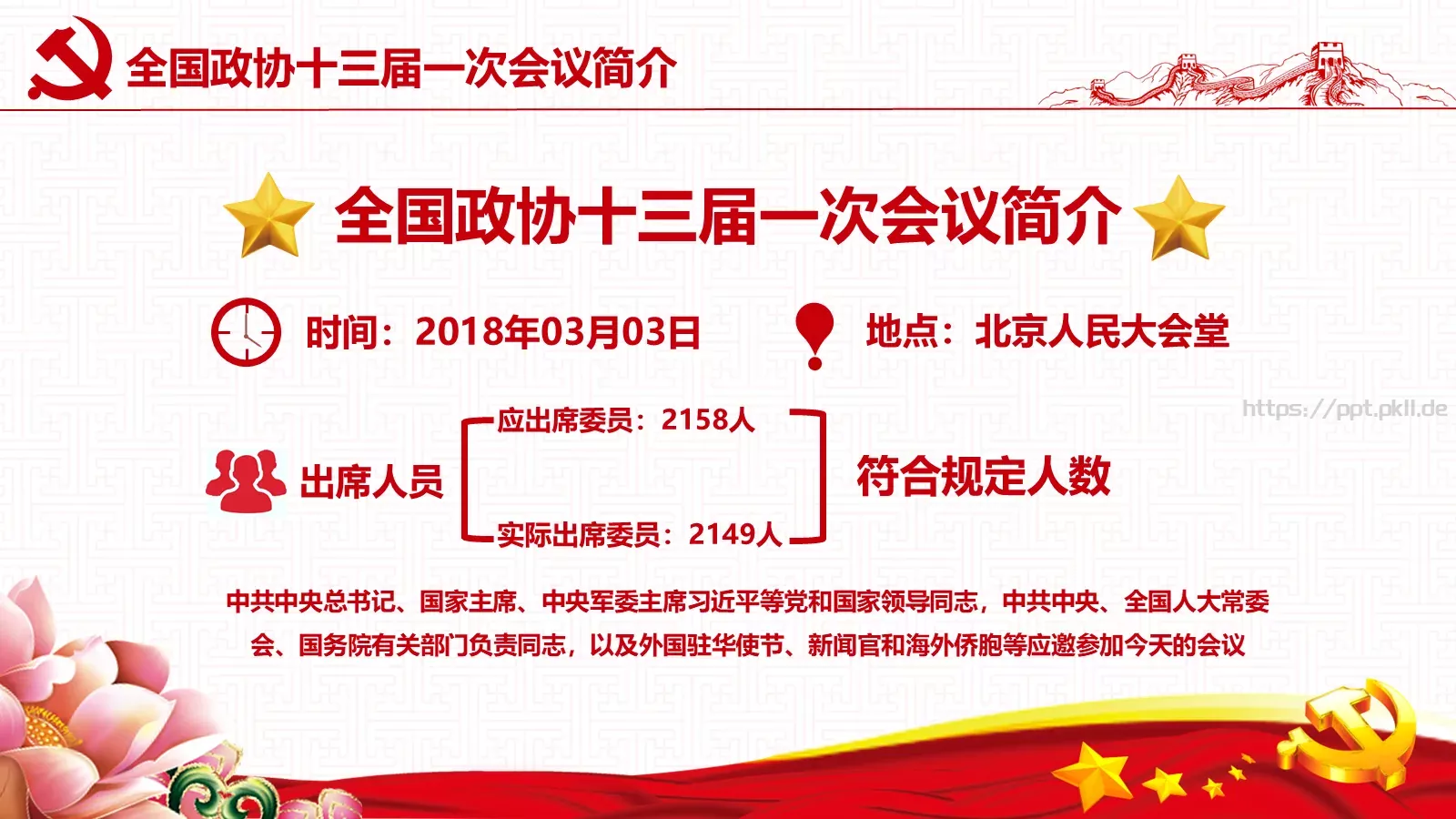 2018两会解读第一季PPT模板 第 5 页预览图