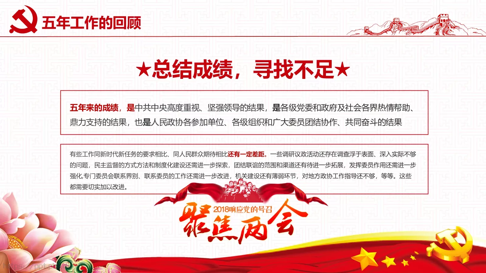 2018两会解读第一季PPT模板 第 30 页预览图