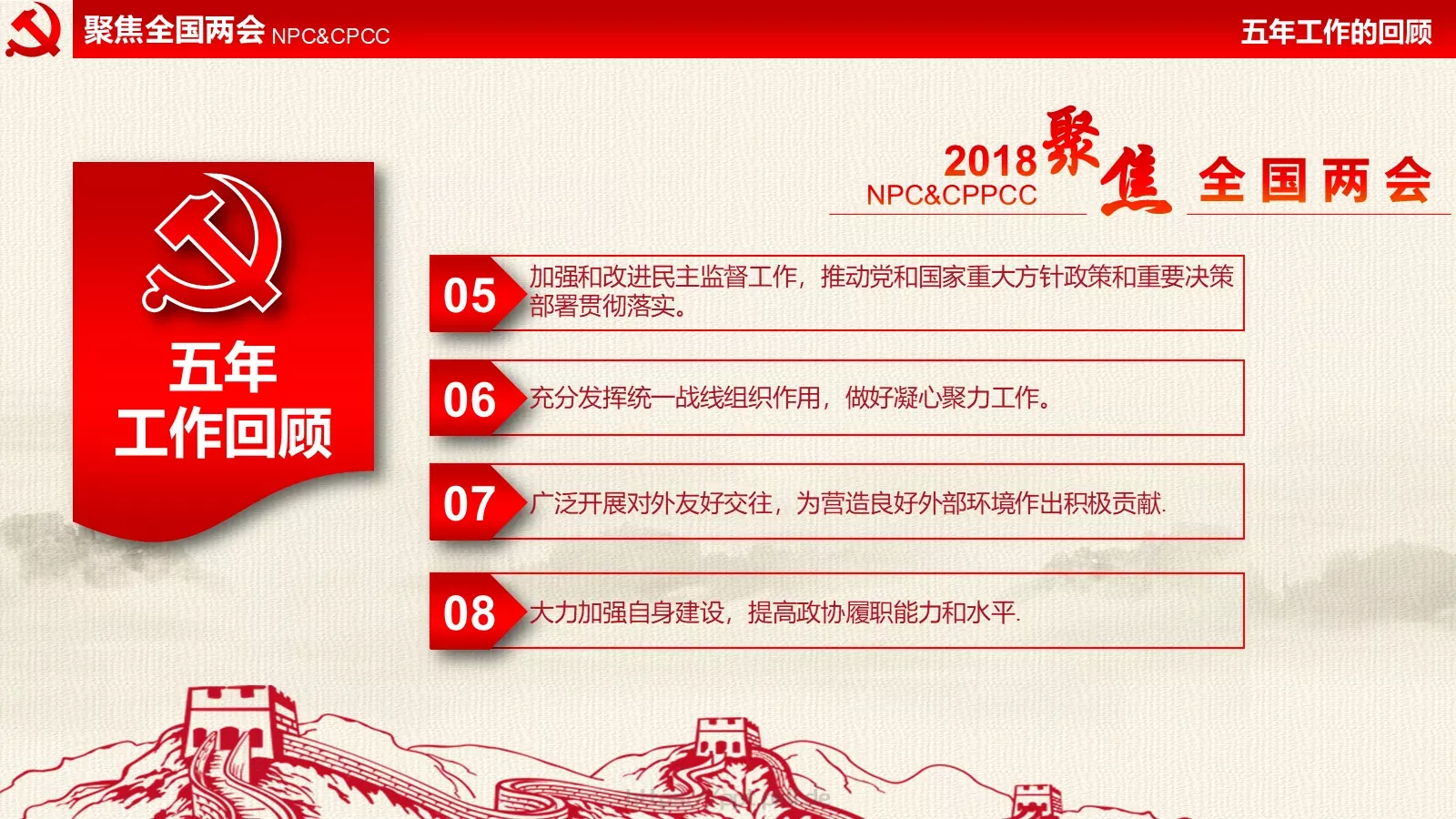 全国两会解读PPT模板 第 13 页预览图
