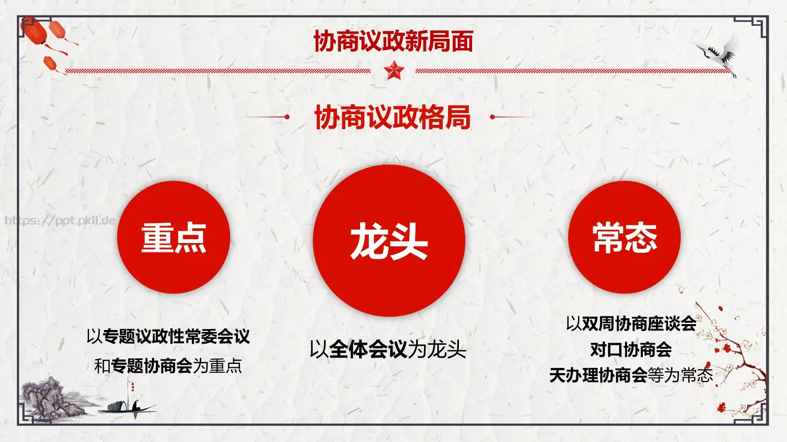 全国政协十三届一次会议解读PPT模板 第 10 页预览图