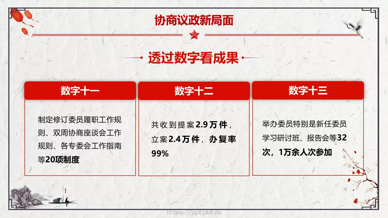 全国政协十三届一次会议解读PPT模板 第 16 页预览图