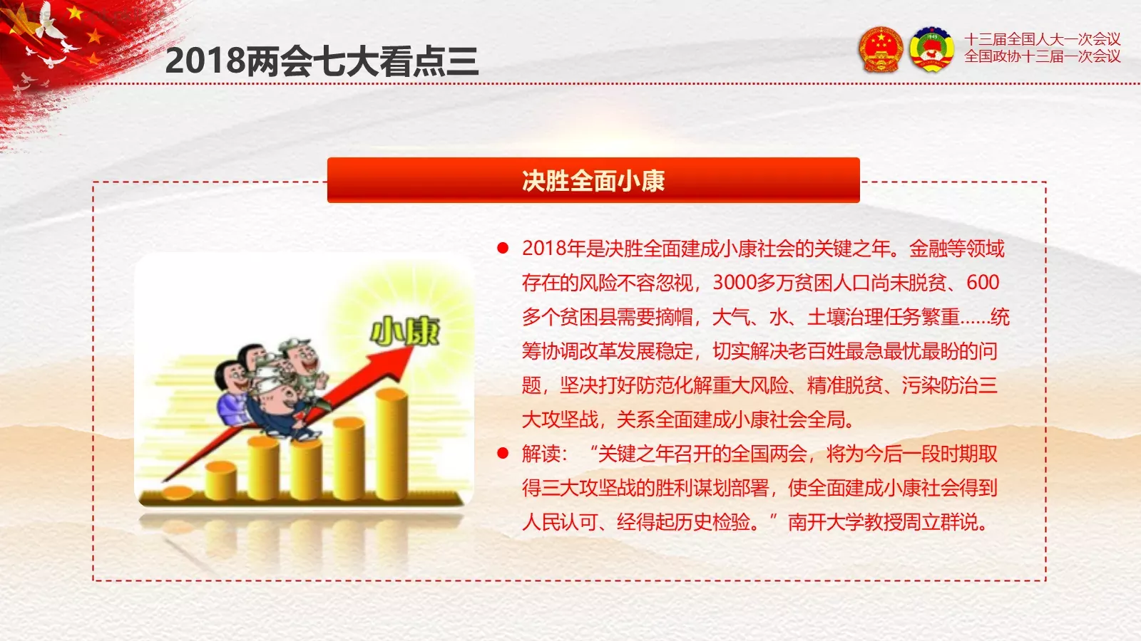 2018两会解读第一季通用PPT模板 第 11 页预览图