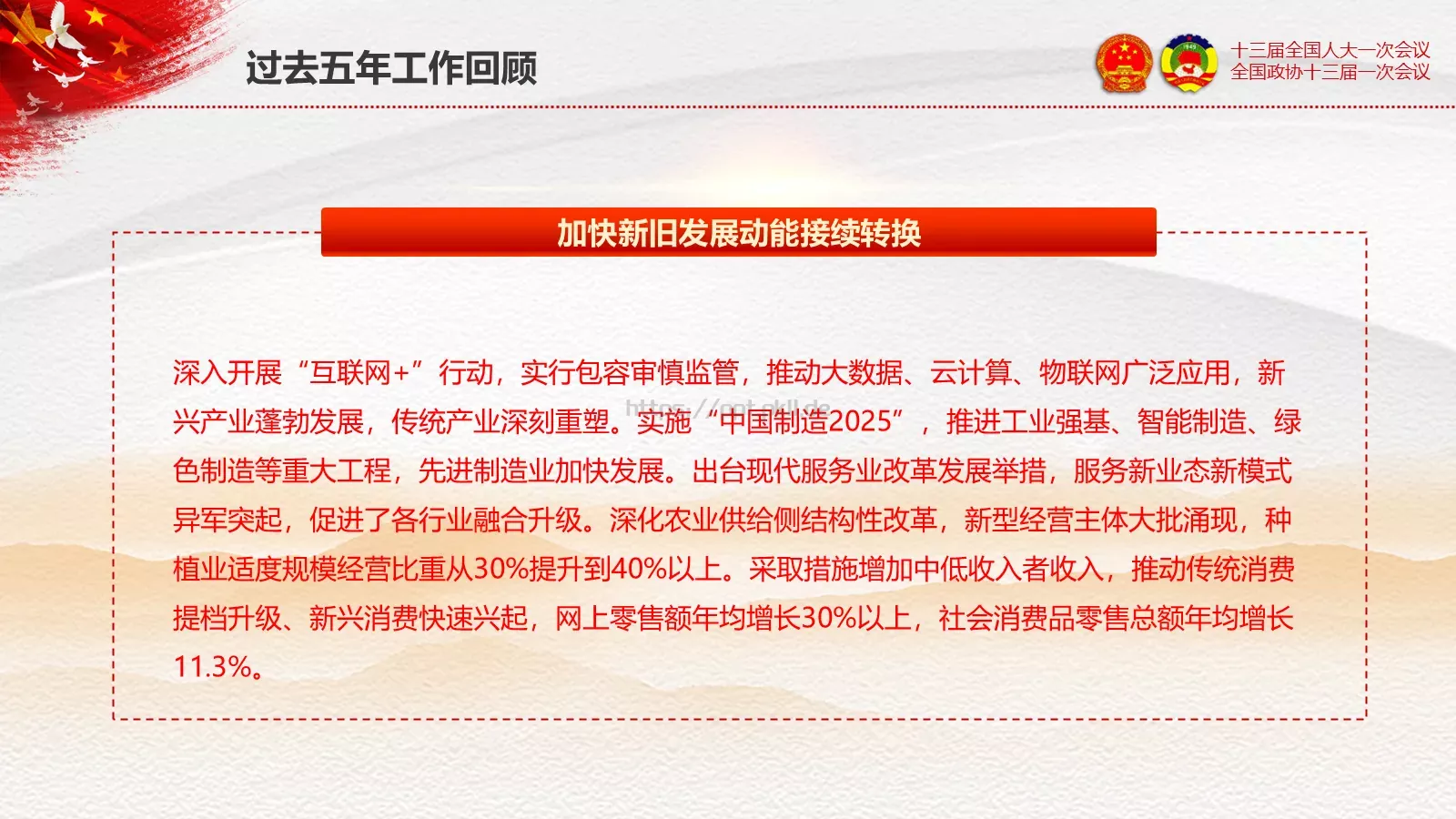 2018两会解读第一季通用PPT模板 第 30 页预览图