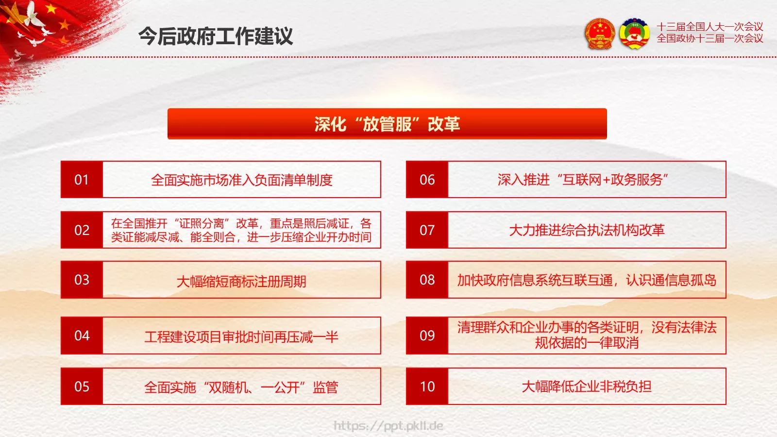 2018两会解读第一季通用PPT模板 第 43 页预览图