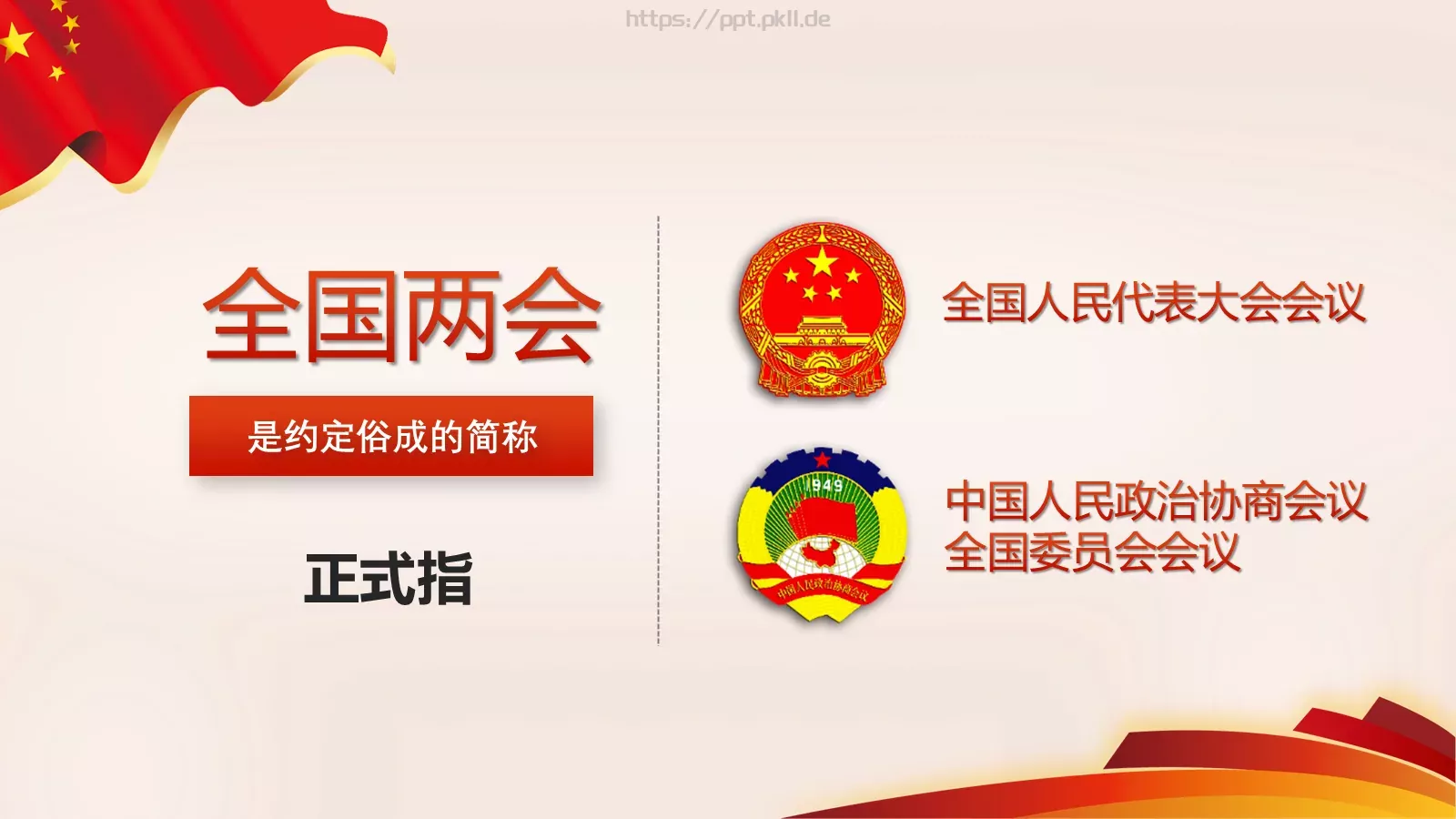 聚焦全国两会解读PPT模板 第 7 页预览图