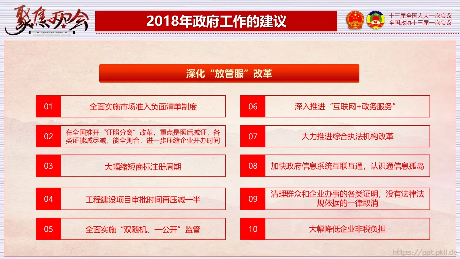 2018两会解读第一季PPT模板 第 46 页预览图