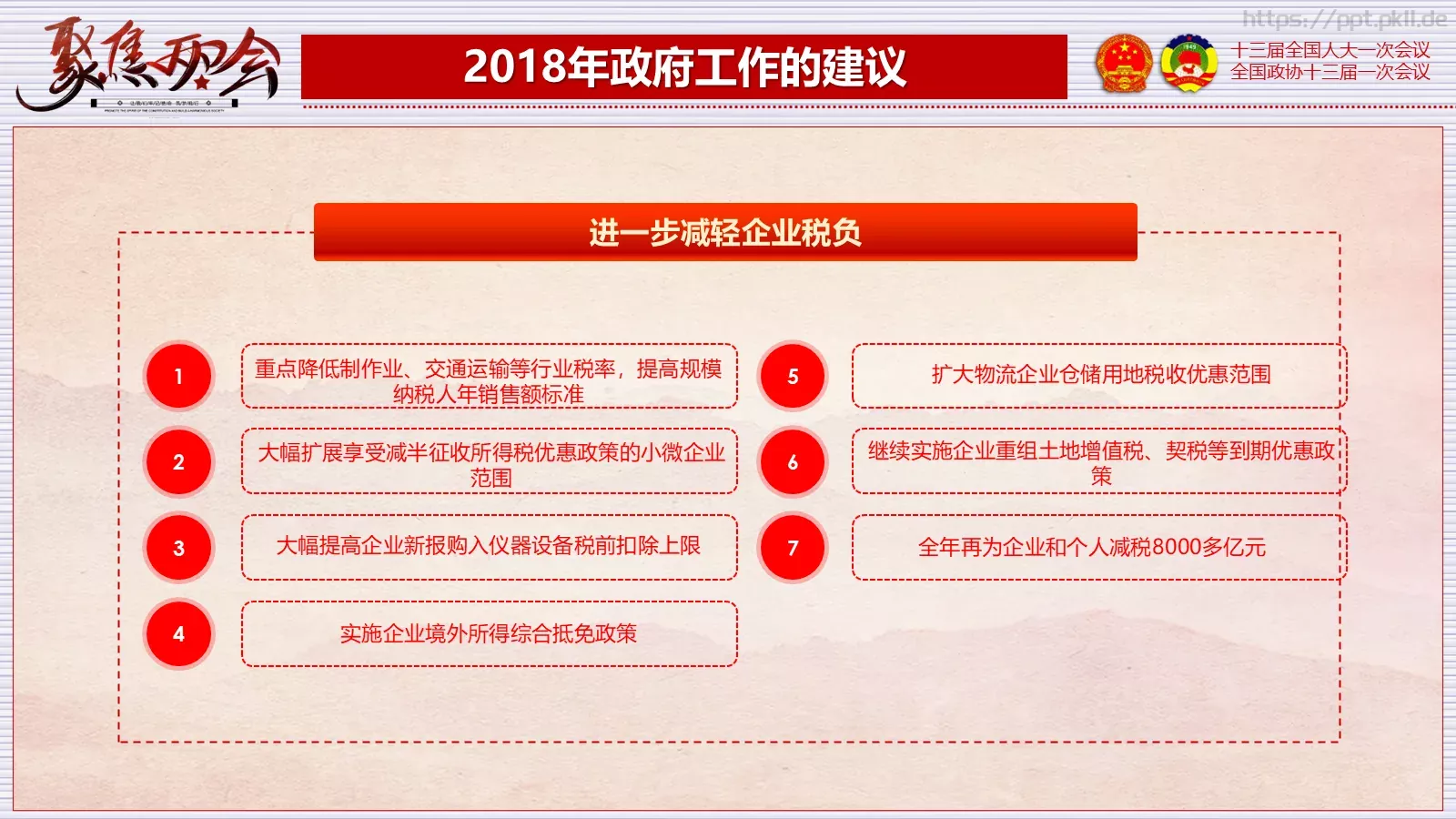 2018两会解读第一季PPT模板 第 47 页预览图