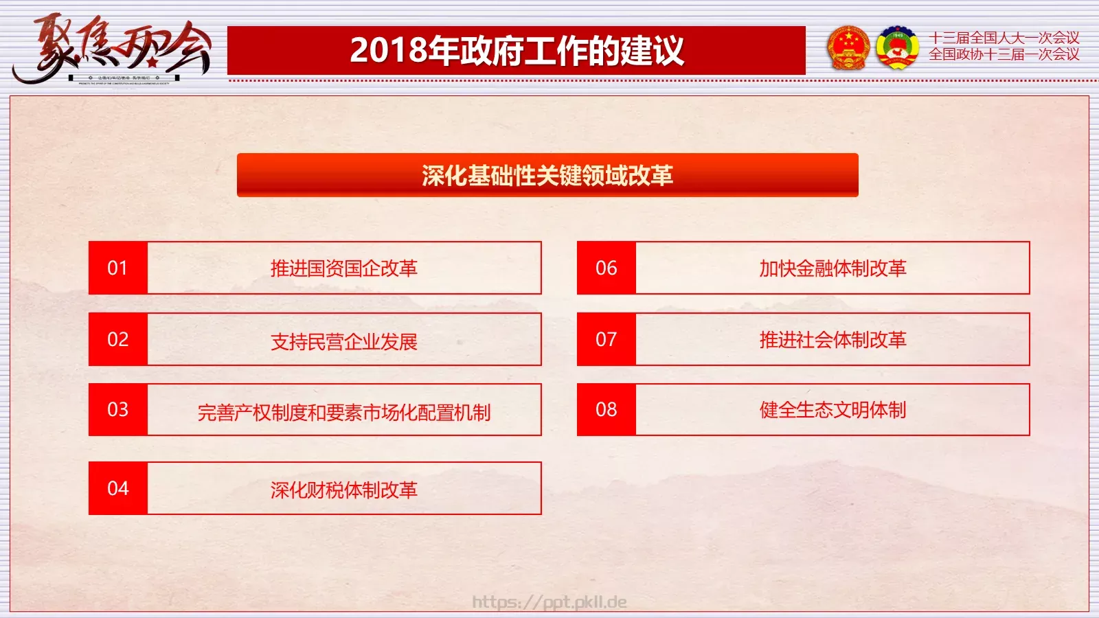2018两会解读第一季PPT模板 第 49 页预览图