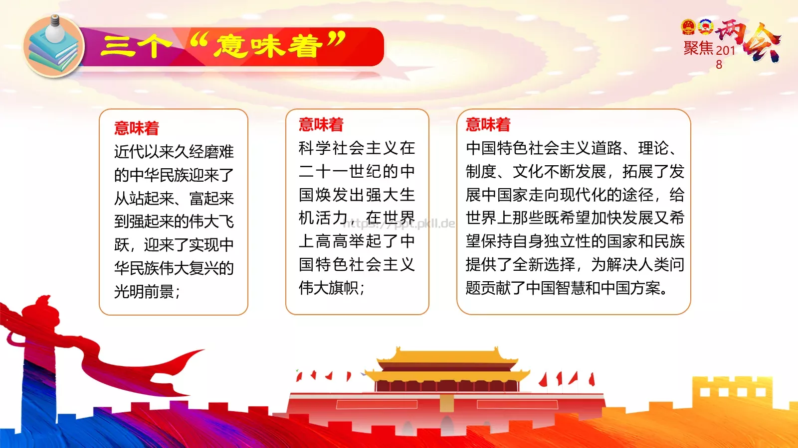两会解读第一季PPT模板 第 10 页预览图