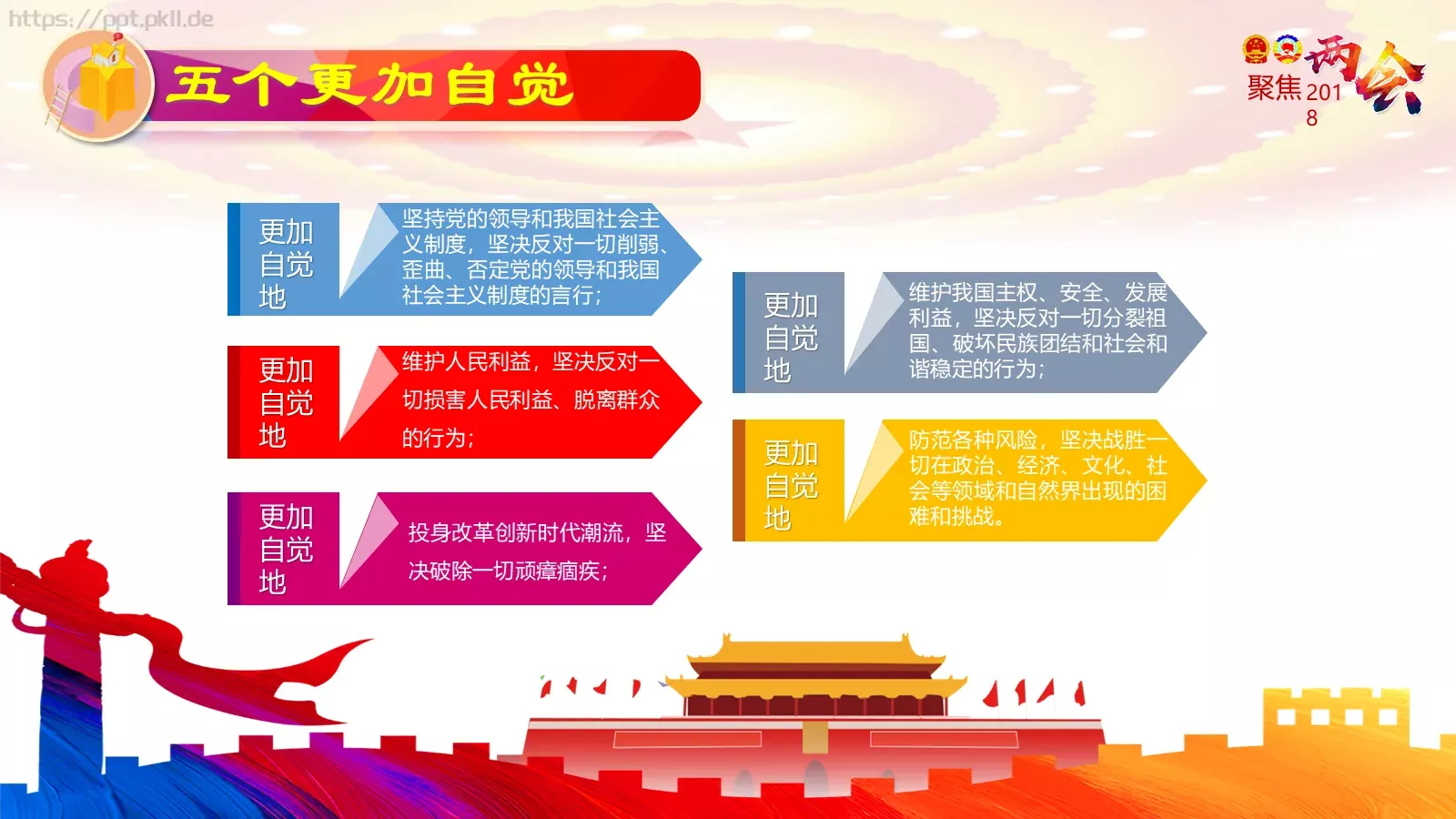 两会解读第一季PPT模板 第 12 页预览图