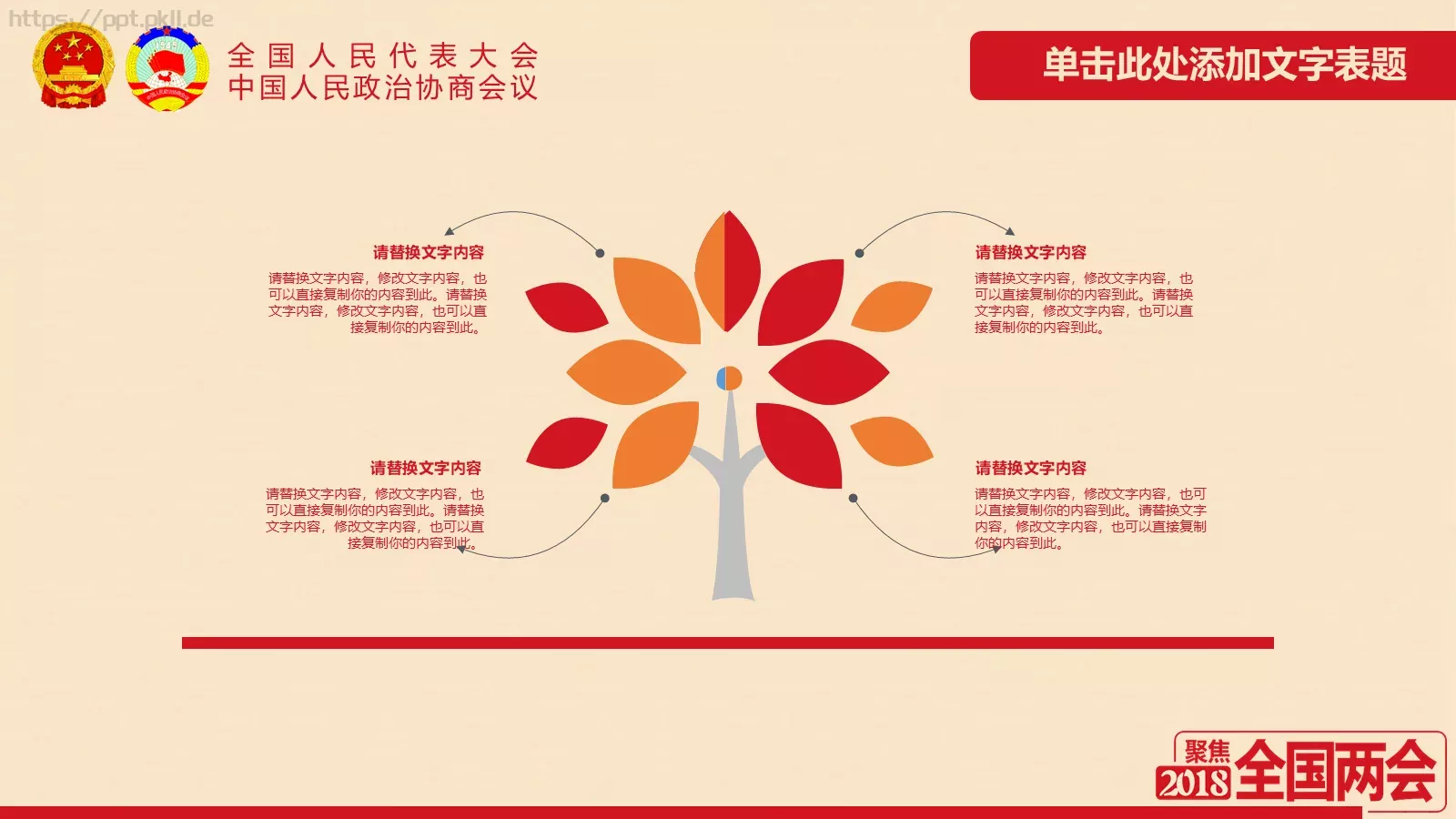 2018两会解读第一季PPT模板 第 7 页预览图