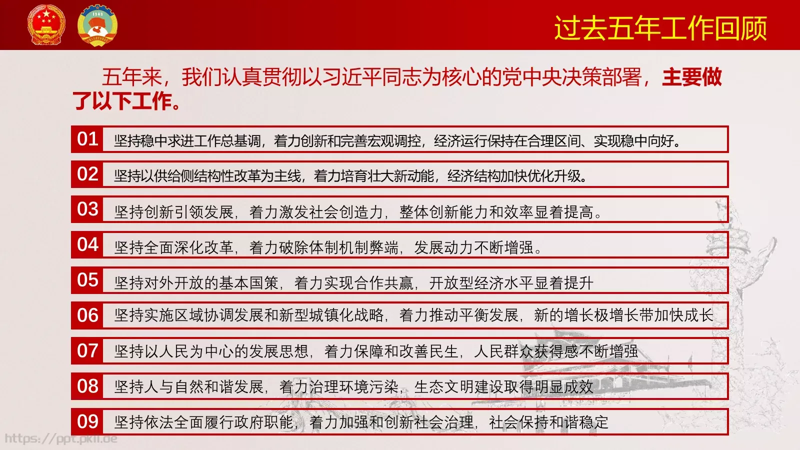 聚焦两会解读PPT模板 第 10 页预览图