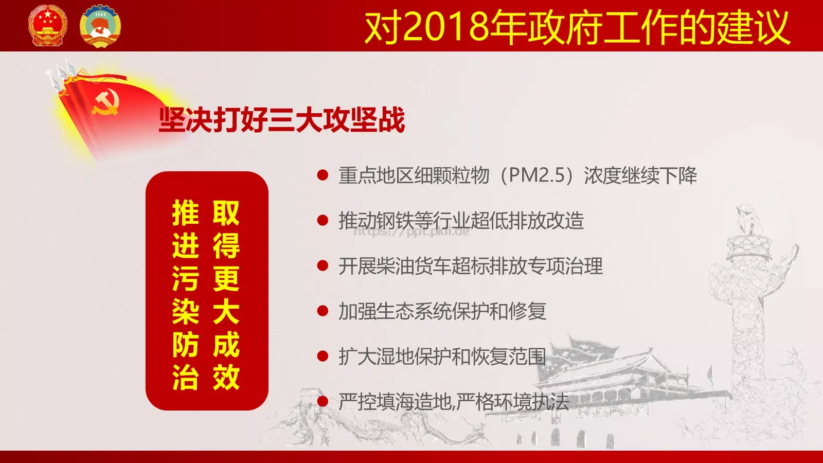 聚焦两会解读PPT模板 第 17 页预览图