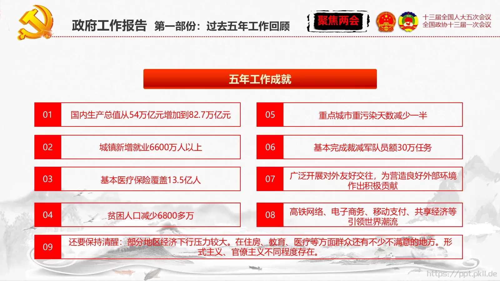 单位或党组织工作汇报PPT模板 第 19 页预览图