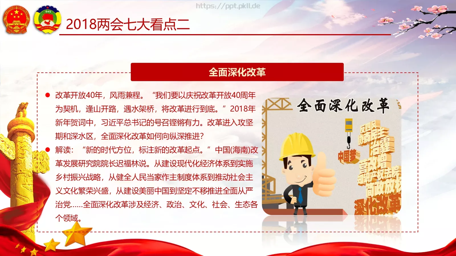 两会亮点归纳整理汇报PPT模板 第 11 页预览图