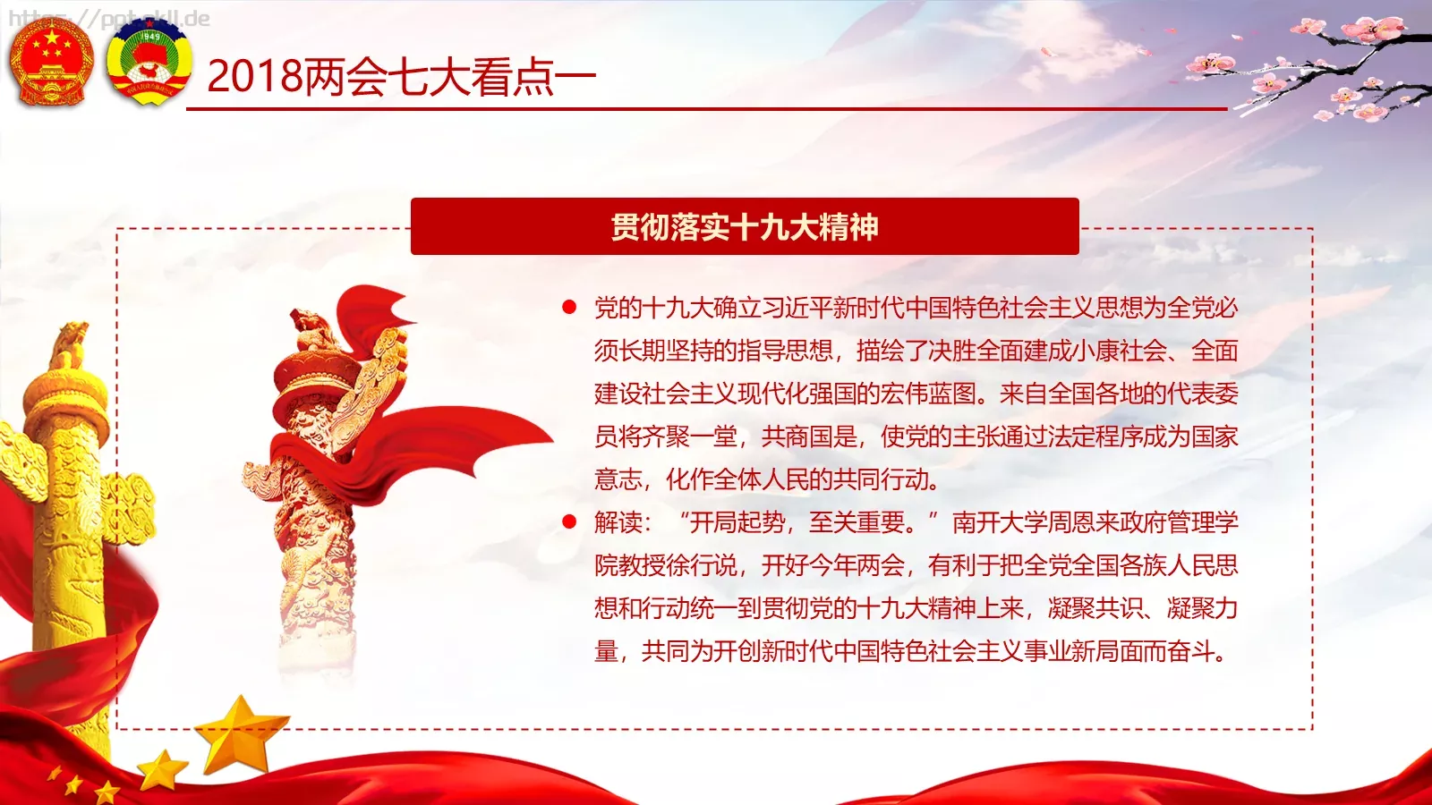 两会亮点归纳整理汇报PPT模板 第 10 页预览图