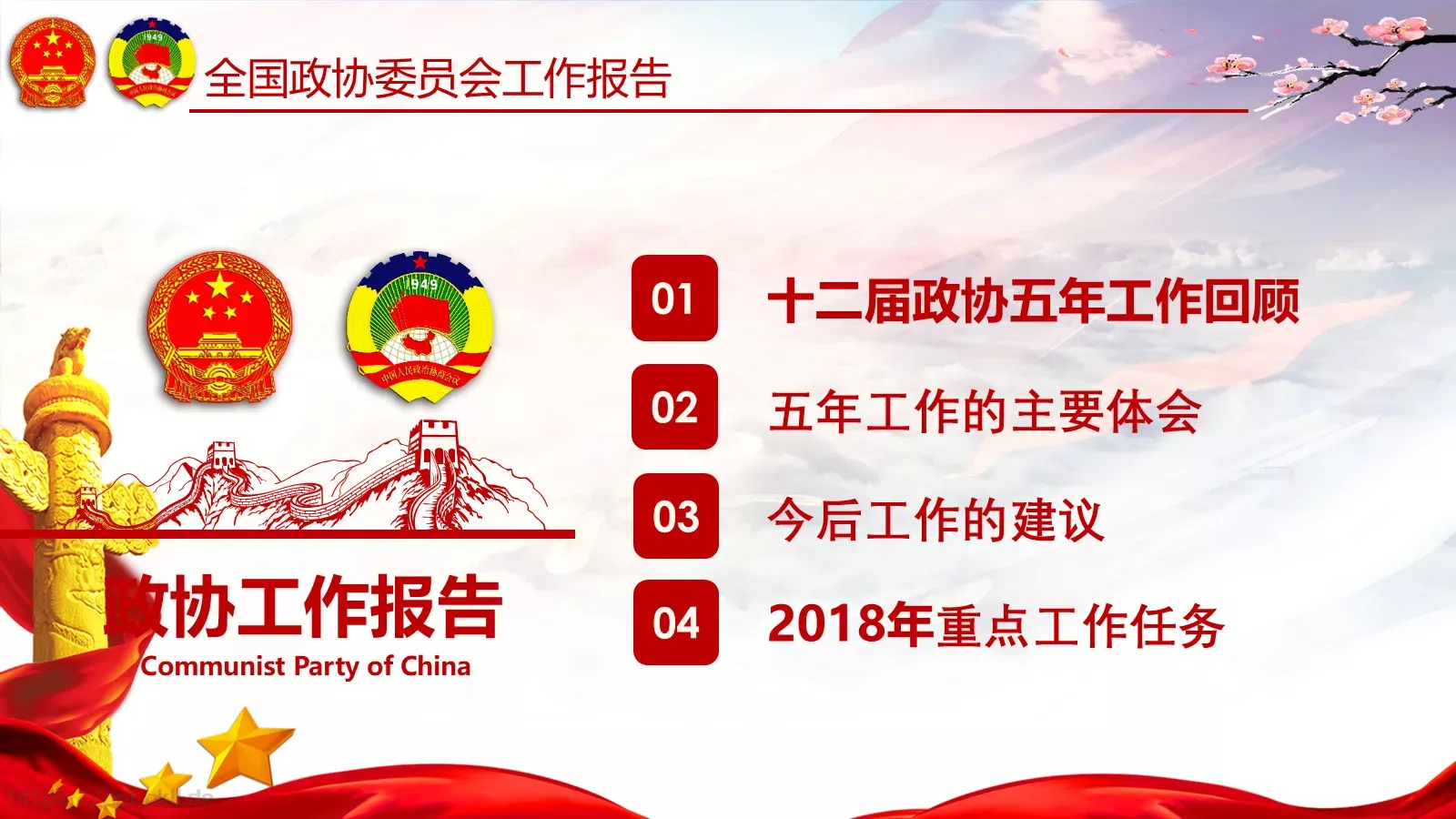 两会亮点归纳整理汇报PPT模板 第 60 页预览图