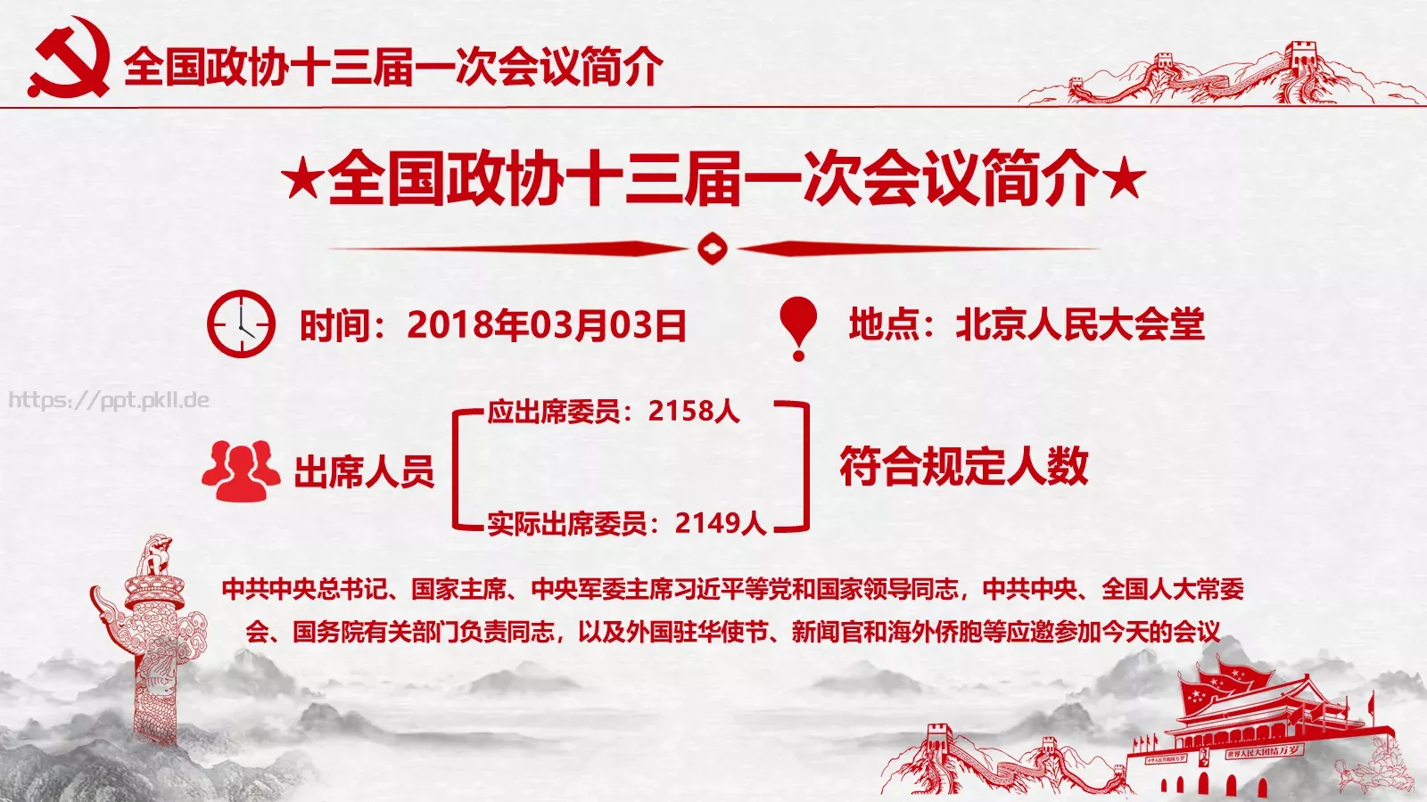 聚焦两会解读PPT模板 第 5 页预览图