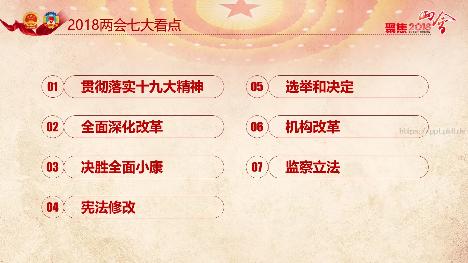 两会解读PPT模板 第 9 页预览图