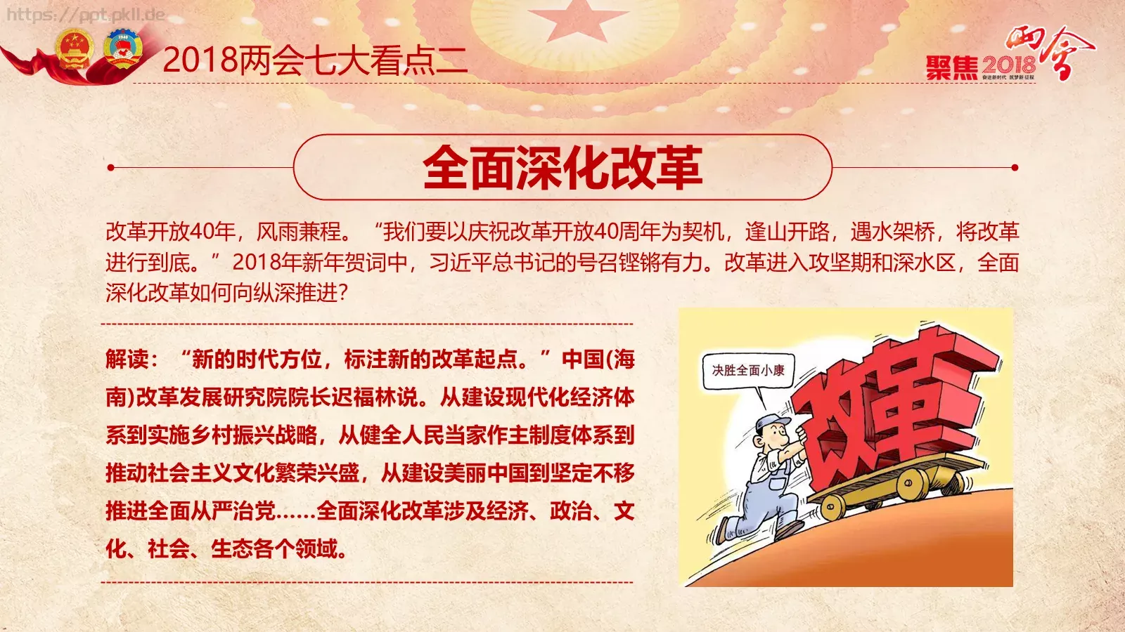 两会解读PPT模板 第 11 页预览图