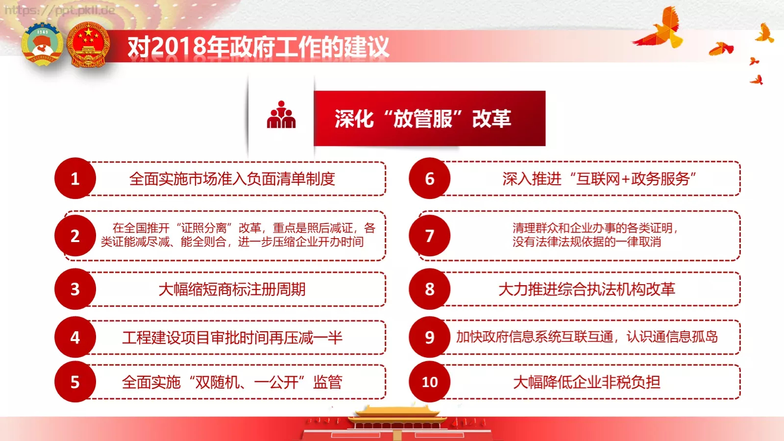 政府工作报告全文解读PPT模板 第 46 页预览图