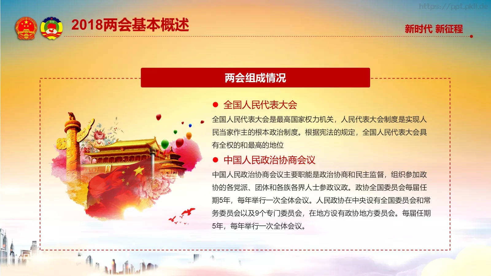 两会解读汇报PPT模板 第 7 页预览图
