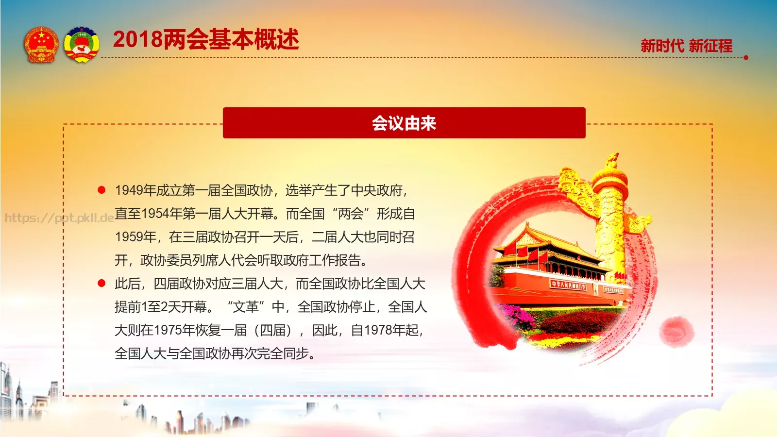 两会解读汇报PPT模板 第 6 页预览图