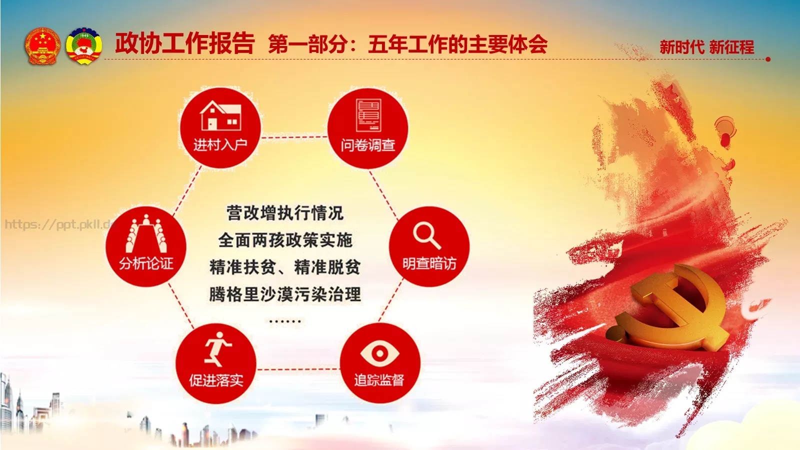 两会解读汇报PPT模板 第 72 页预览图