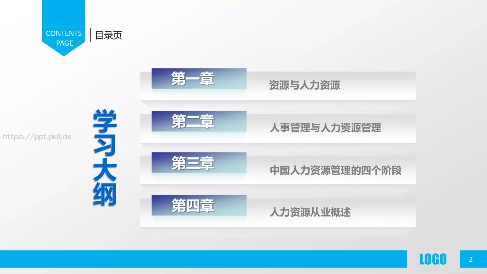 人力资源概述PPT模板 第 2 页缩略图