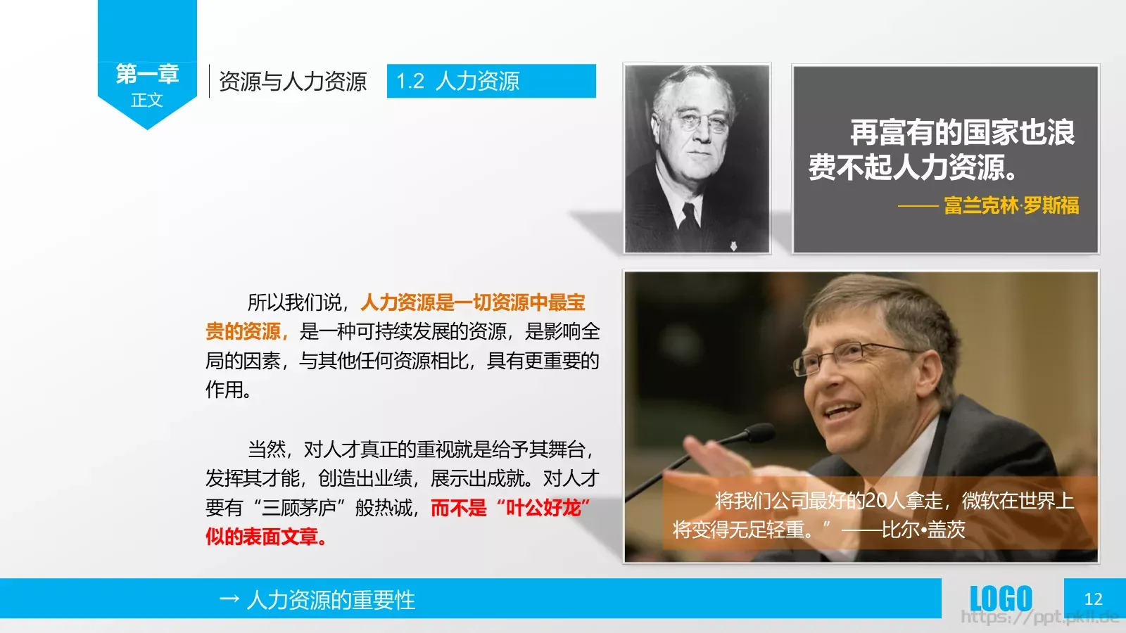 人力资源概述PPT模板 第 12 页预览图