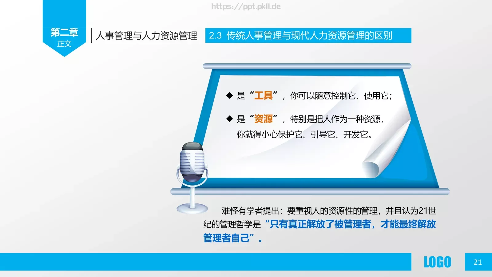 人力资源概述PPT模板 第 21 页预览图