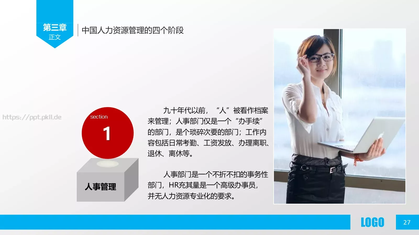 人力资源概述PPT模板 第 27 页预览图
