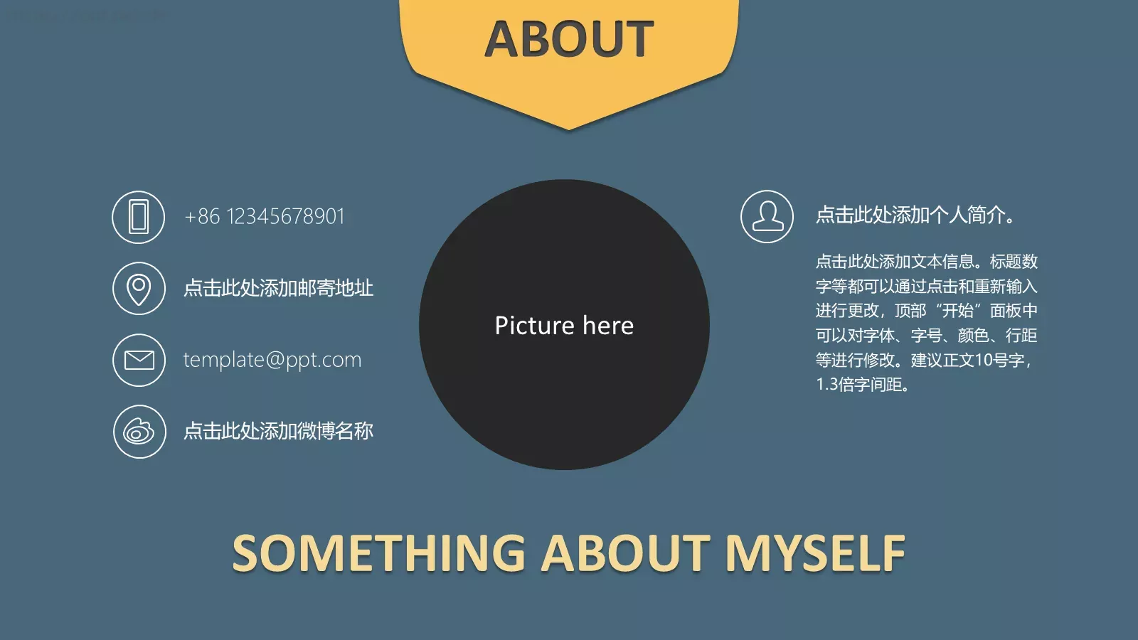 个人介绍PPT模板 第 2 页缩略图