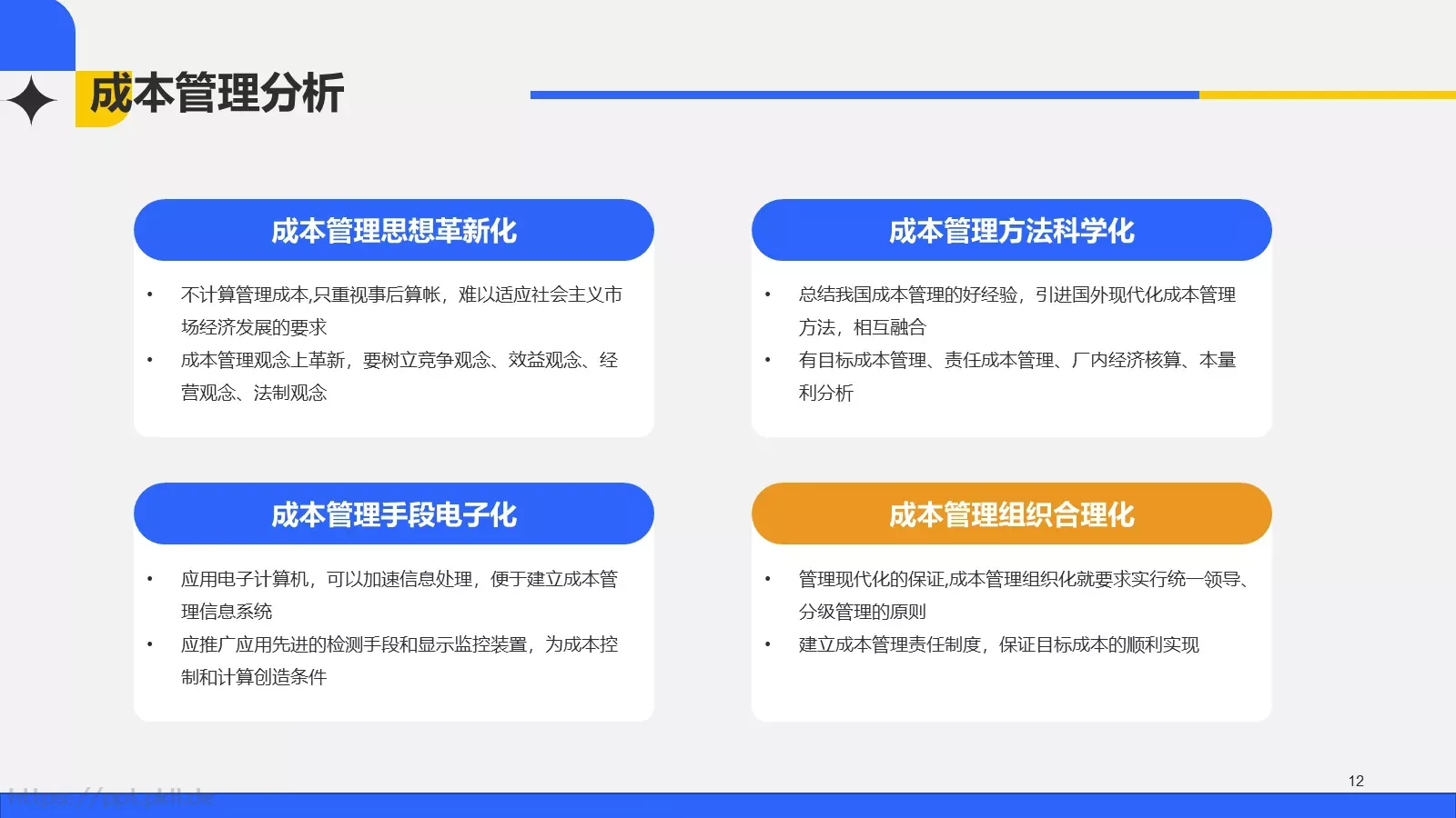 经营管理毕业论文答辩PPT模板 第 12 页预览图