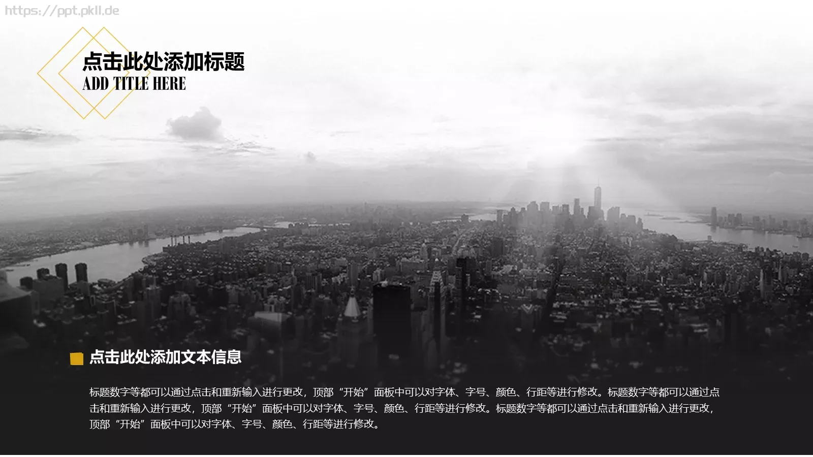 黑色质感皮纹欧美风通用PPT模板 第 6 页预览图
