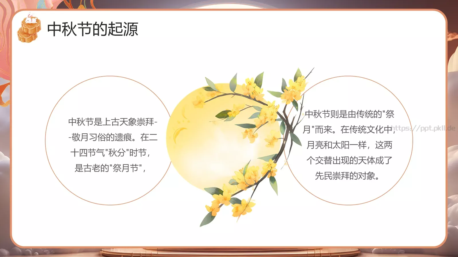 中国风中秋节介绍PPT模板 第 7 页预览图