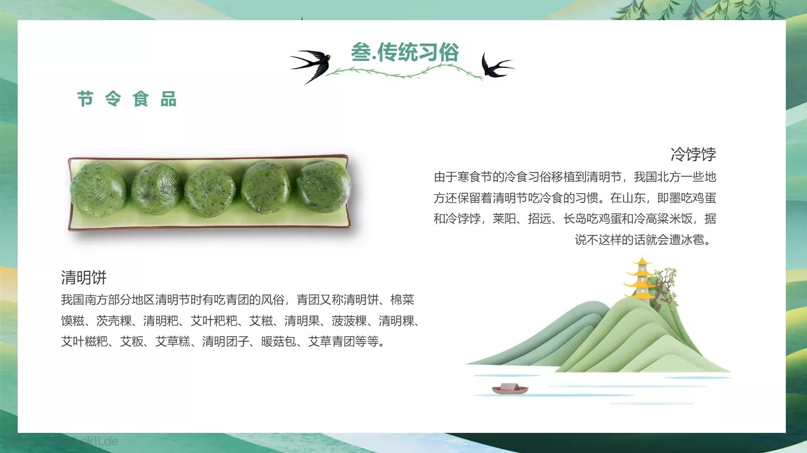 清明节中国传统节气介绍PPT模板 第 19 页预览图