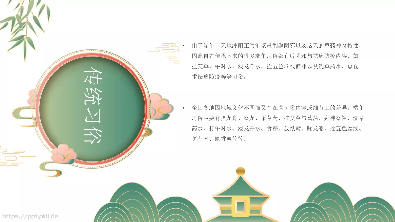 中国风端午节介绍PPT模板 第 14 页预览图