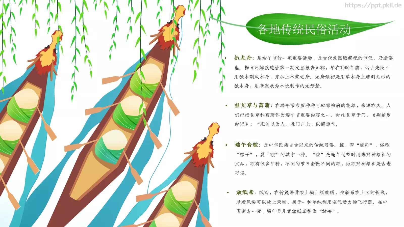 中国风端午节介绍PPT模板 第 15 页预览图