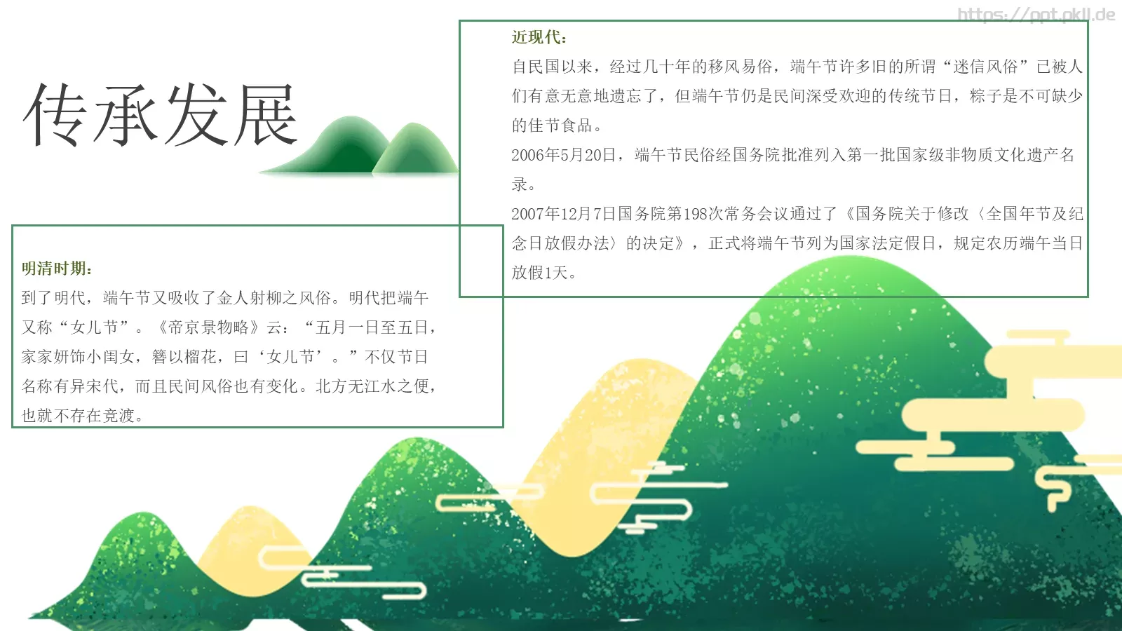 中国风端午节介绍PPT模板 第 19 页预览图