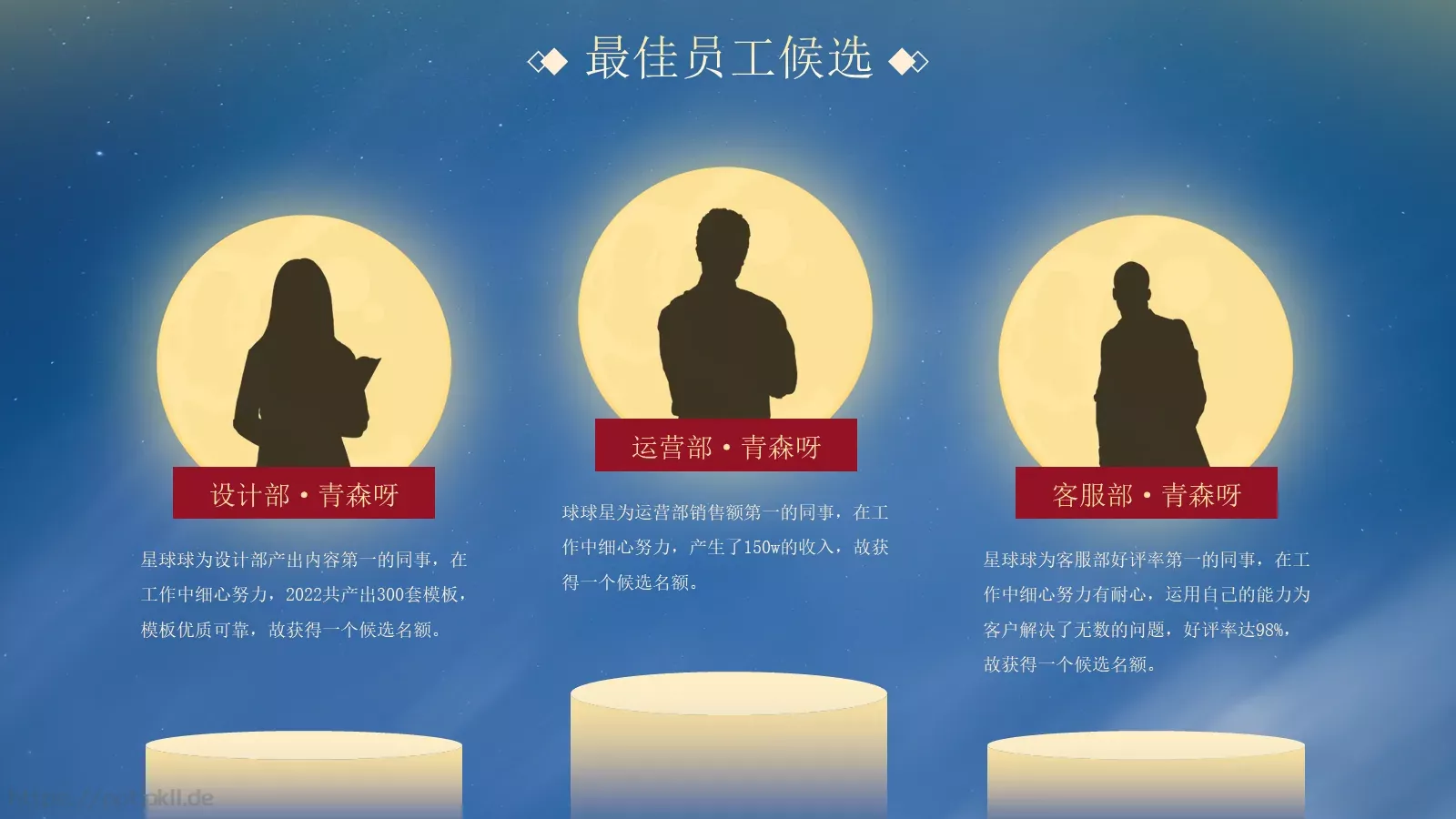 中秋总结晚会PPT模板 第 11 页预览图