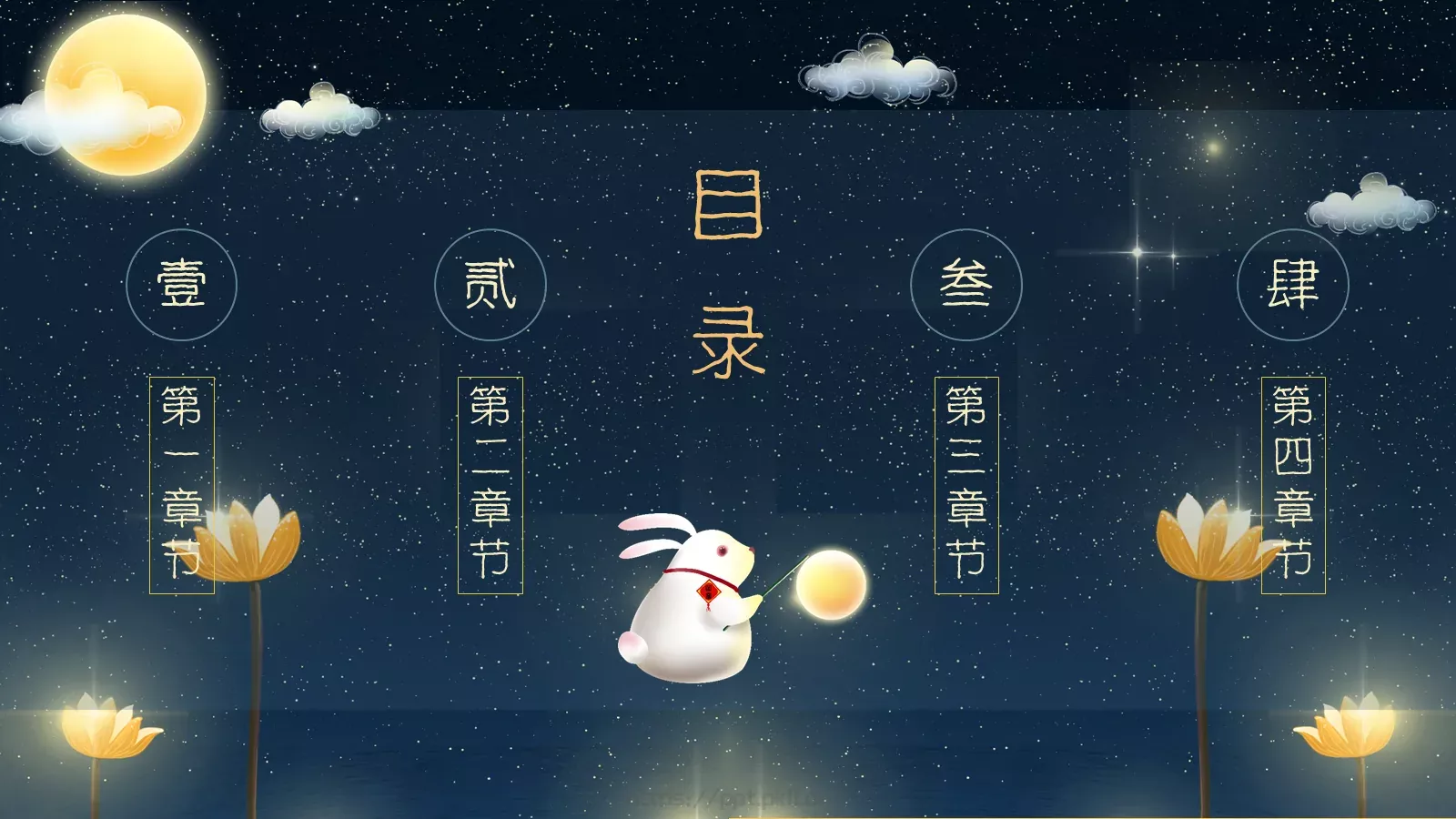 中秋节PPT模板 第 2 页缩略图