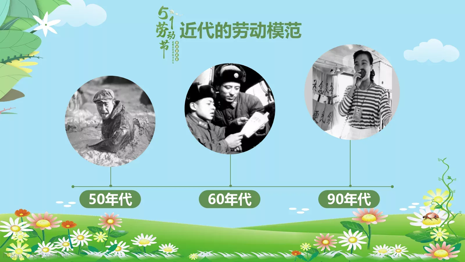 劳动节活动主题班会PPT模板 第 7 页预览图