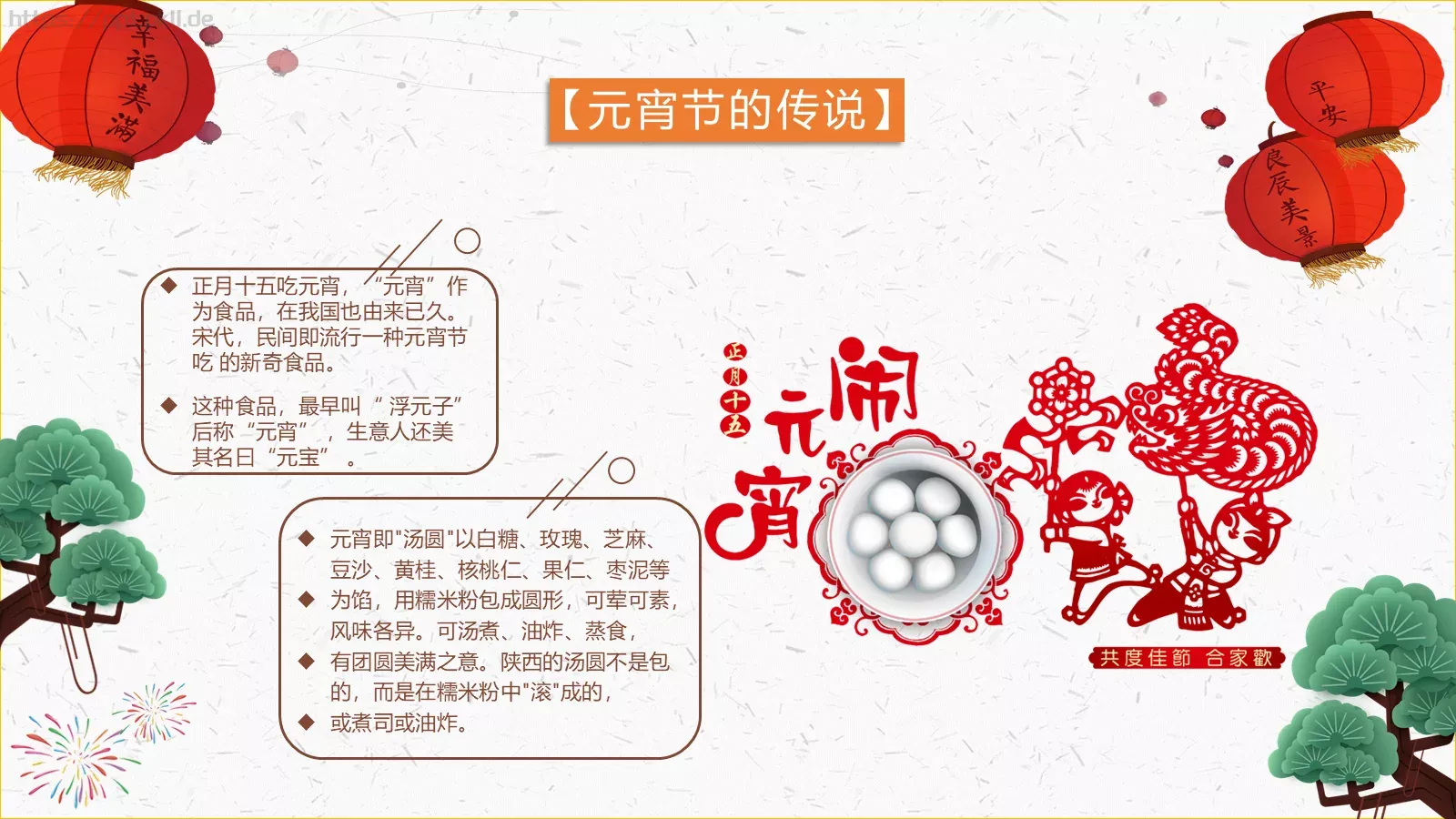 元宵节传统佳节介绍PPT模板 第 12 页预览图