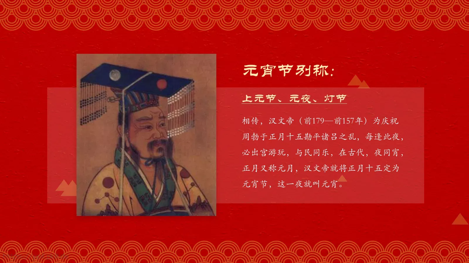 元宵节民俗概览PPT模板 第 5 页预览图