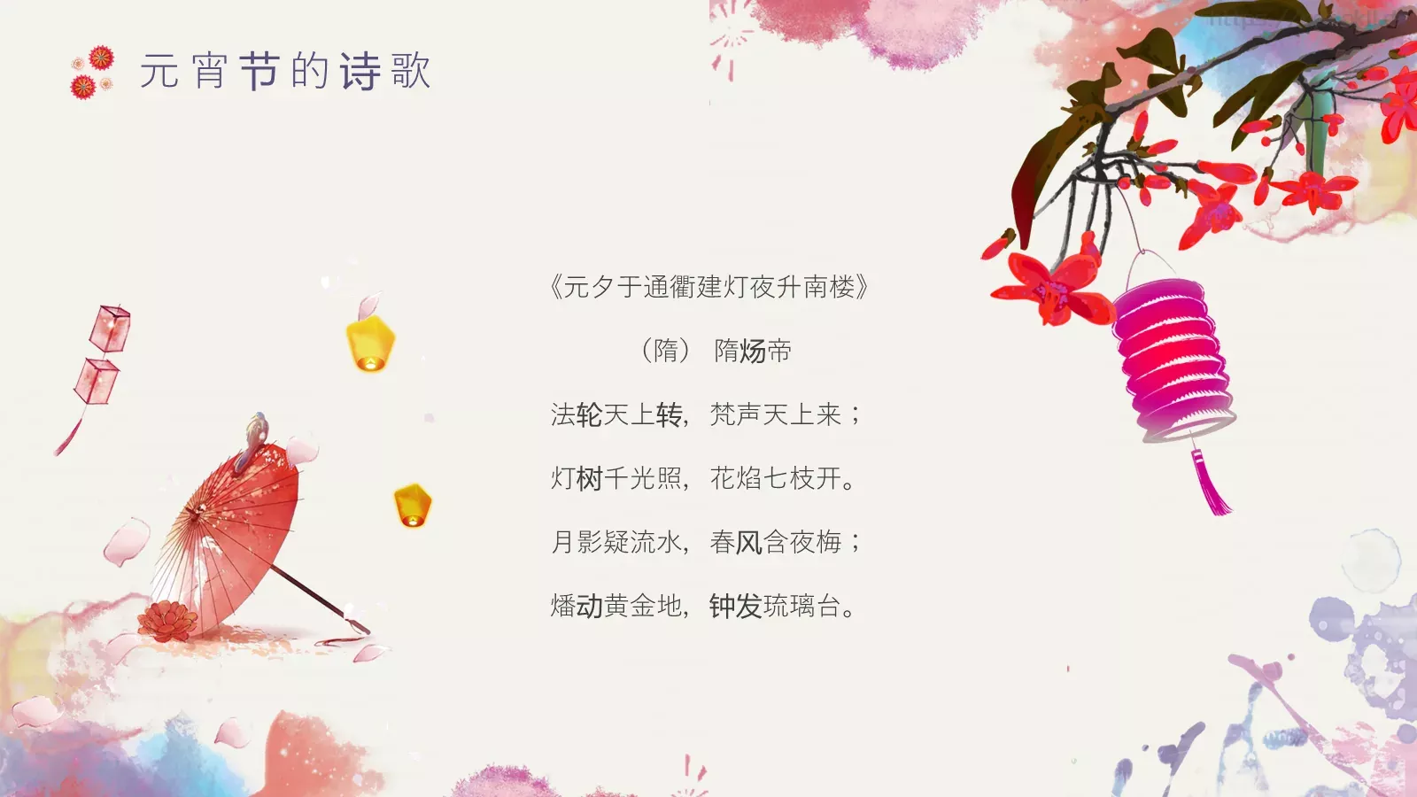 元宵节主题PPT模板 第 17 页预览图